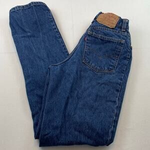 Vintage 80s Levis 505 Red Tab Jeans, Straight High Rise, Size 26x34, Made in USA